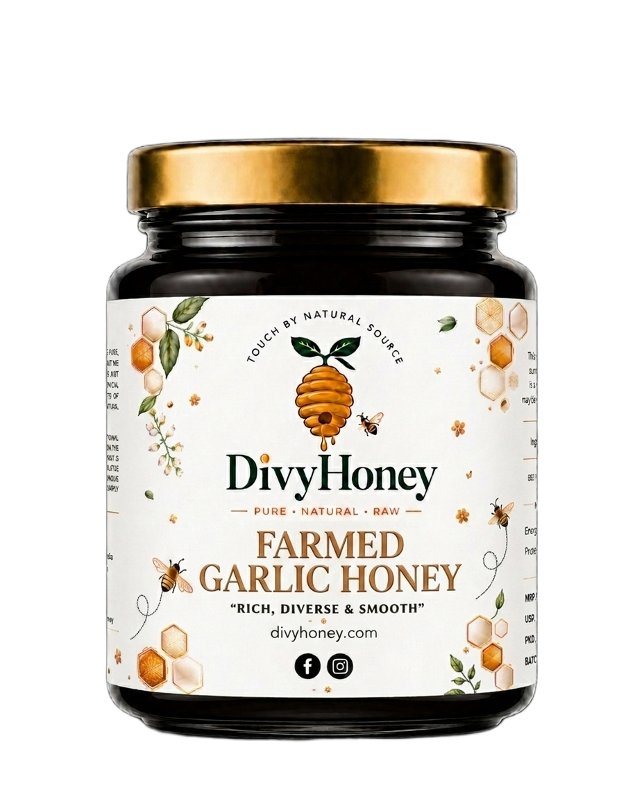 Farmed Garlic Honey at Divy Bee Shop Rajkot